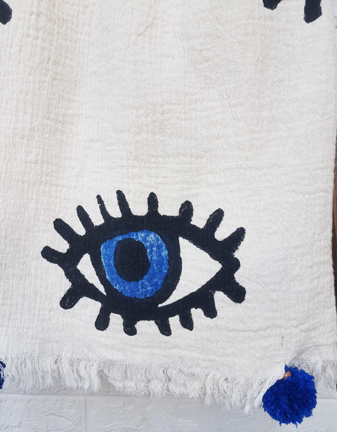 Evil Eye Throw Blanket - Blue
