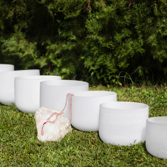 White Crystal Singing Bowl