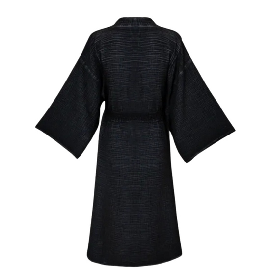 Black Crinkle Kimono